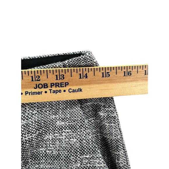 Theory Tapered Slim Pants Size 4 Canvas Tweed Slub Black White Workwear - Picture 6 of 10